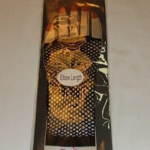 Fasionable Black Elbow length Mesh Gloves
