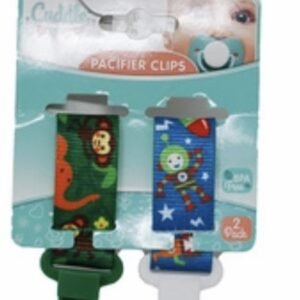 Baby “Cuddle Club” Pacifier Clips – 2 Pack